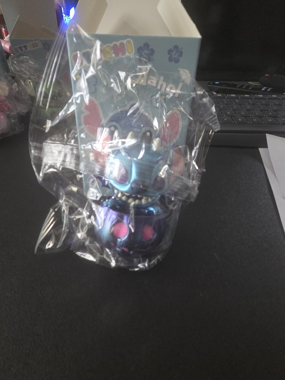 Stitch Halloween Blue Metallic Stitch Ornament